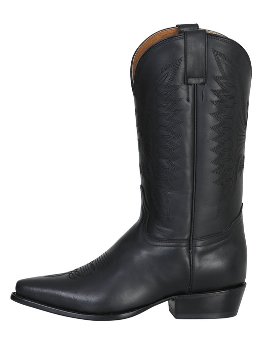 Cowboy Boot for Men - Black Leather 135