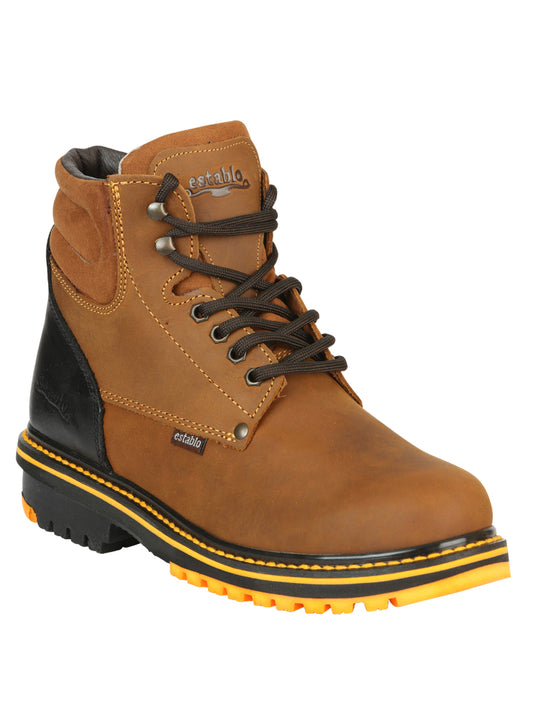 Establo Men’s Work Ankle Boot Mango/Black Lace-Up
13359