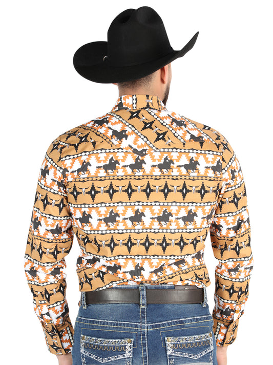 El General - Casual Long-Sleeve Shirt - Taupe 44477