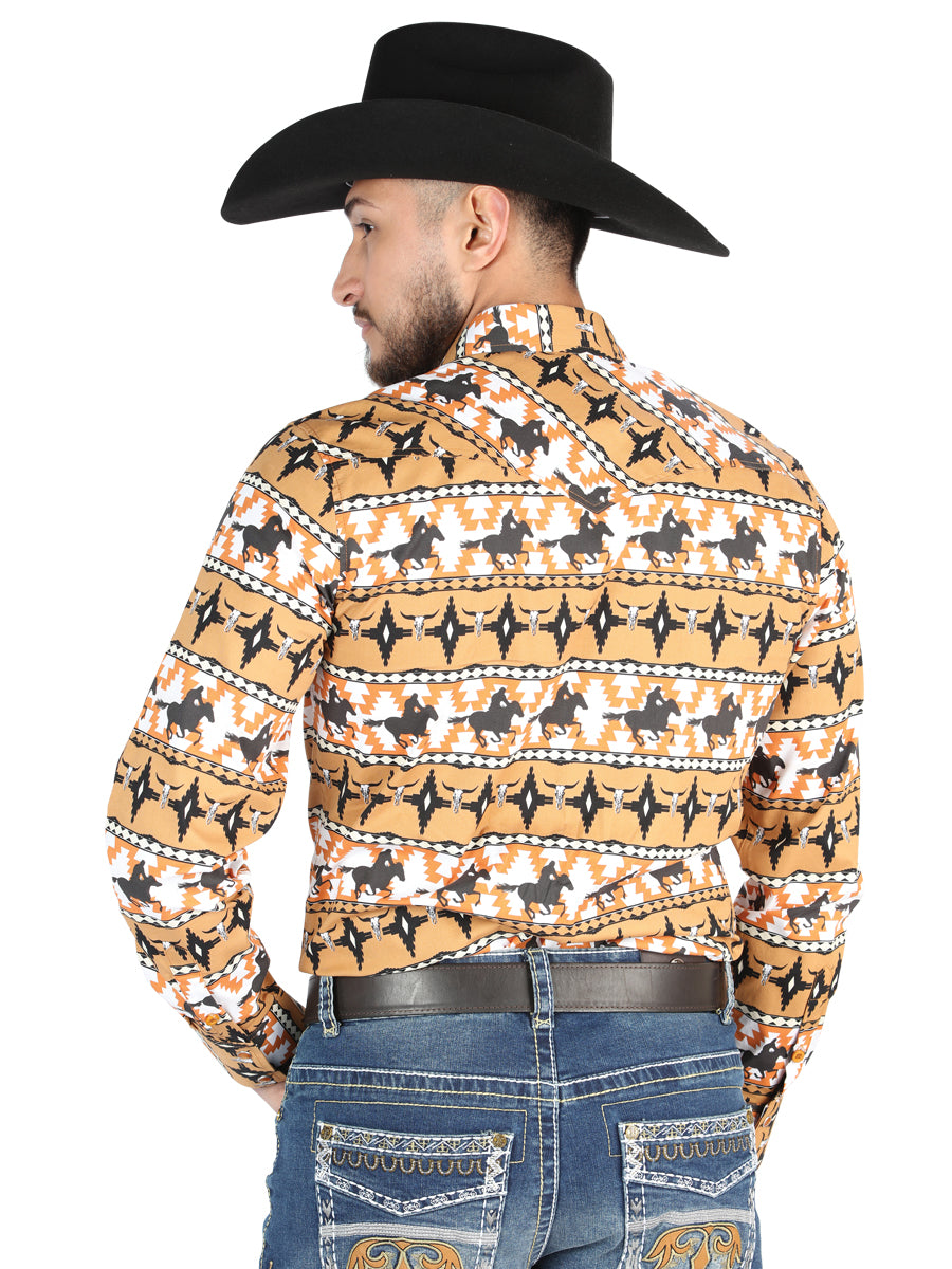 El General - Casual Long-Sleeve Shirt - Taupe 44477