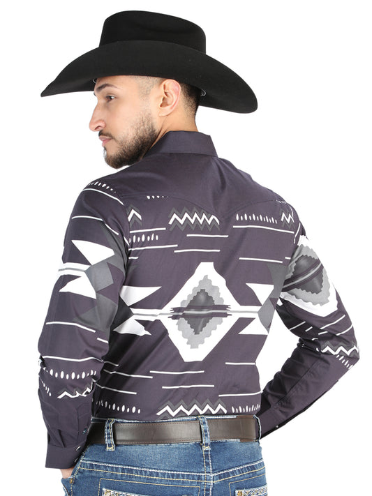 El General - Casual Long Sleeve Shirt - Black 44500