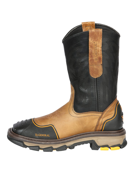 El General Men’s Work Boot - Crazy Leather - Mantequilla 44686