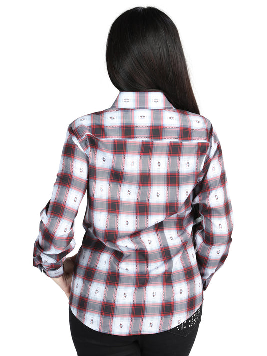 El General - Casual Long-Sleeve Shirt - Red/Black 44718