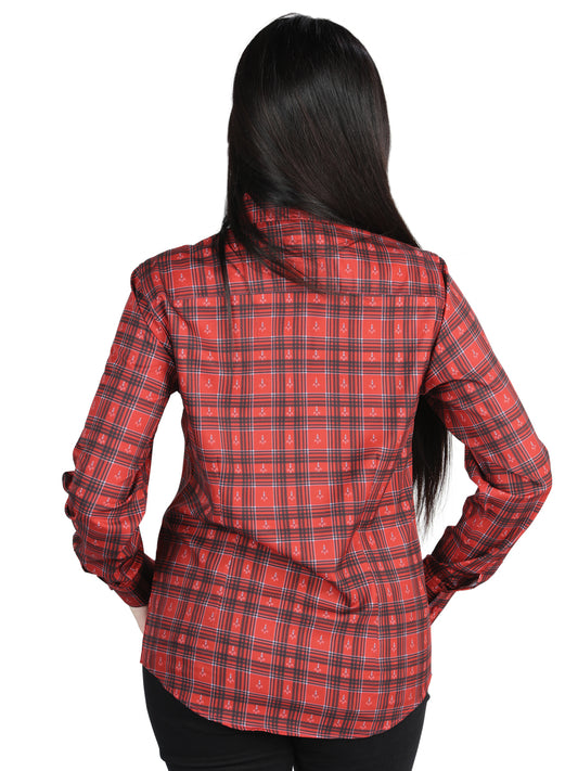 El General - Casual Long-Sleeve Shirt - Red 44722