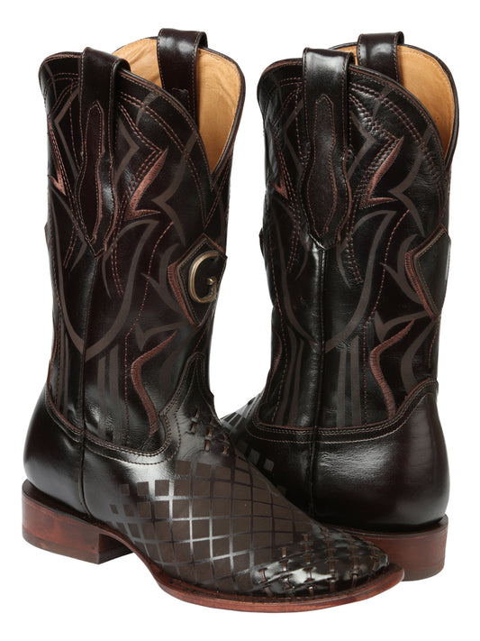 Men's Rodeo Boots - El General Pull-Up Leather - Brown 45173