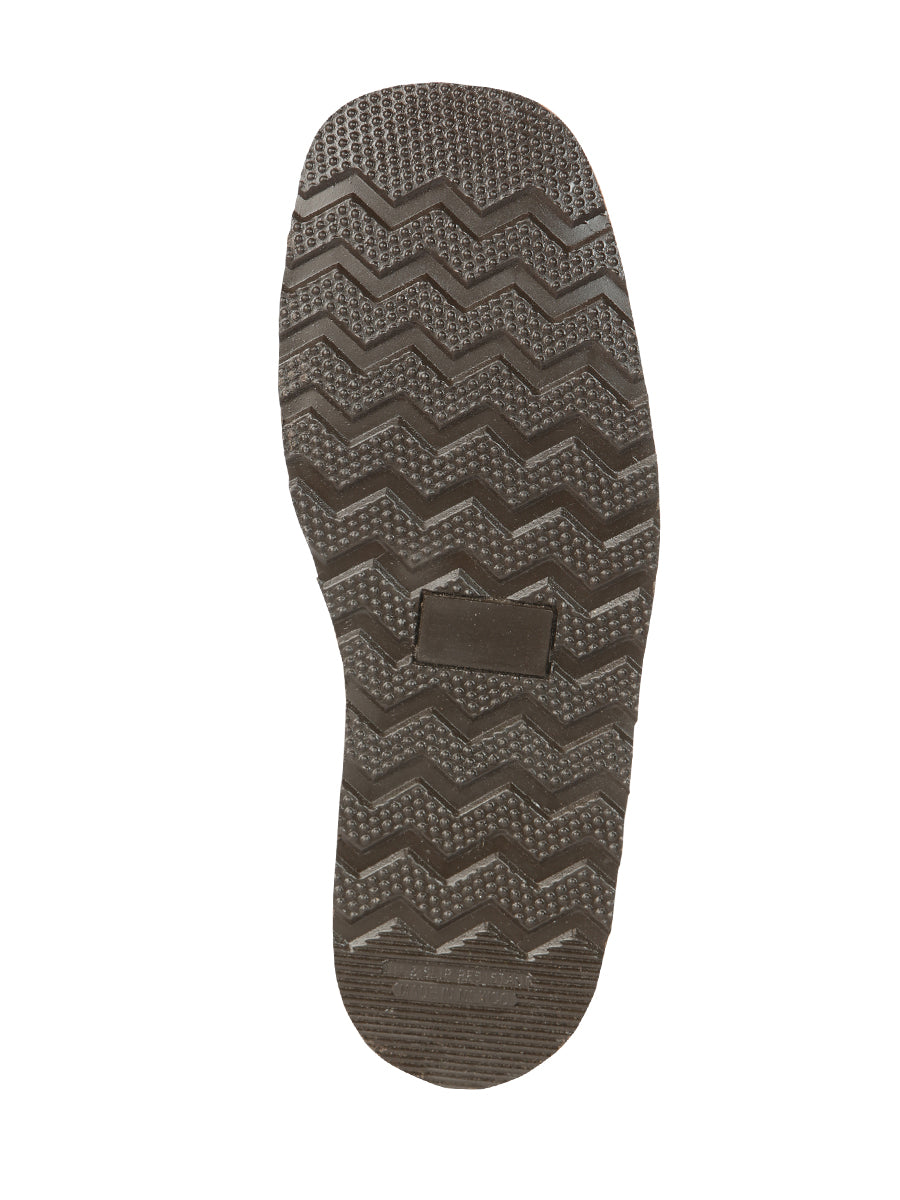 El General Men’s Brown Woven Ankle Boots with Zipper 45184