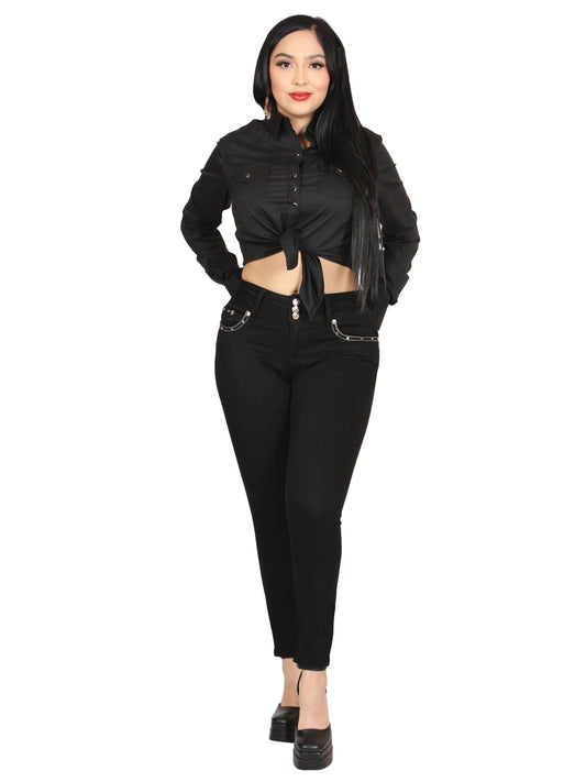 Centenario Hip-Up Skinny Denim Jeans - Black 45318