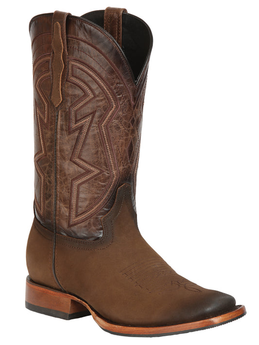 El General Men's Rodeo Boots - Nobuck Camel 45568