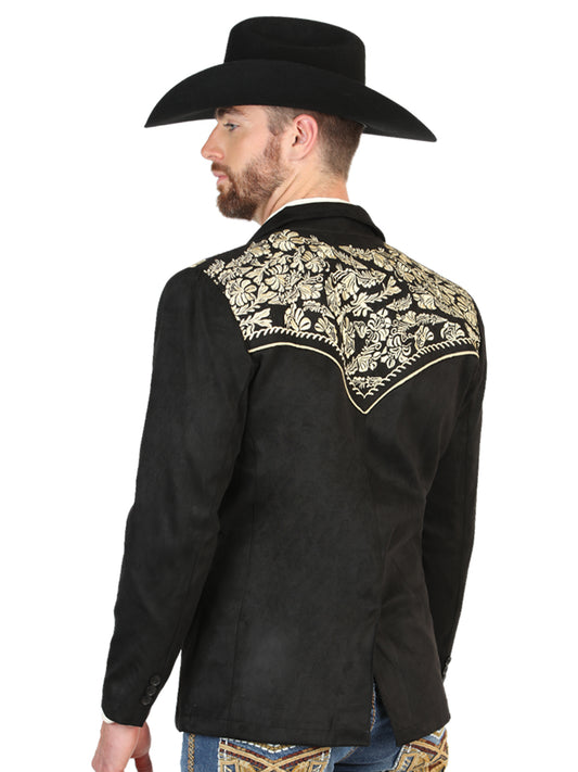 El General Men’s Suede Western Embroidered Blazer - Black
45647