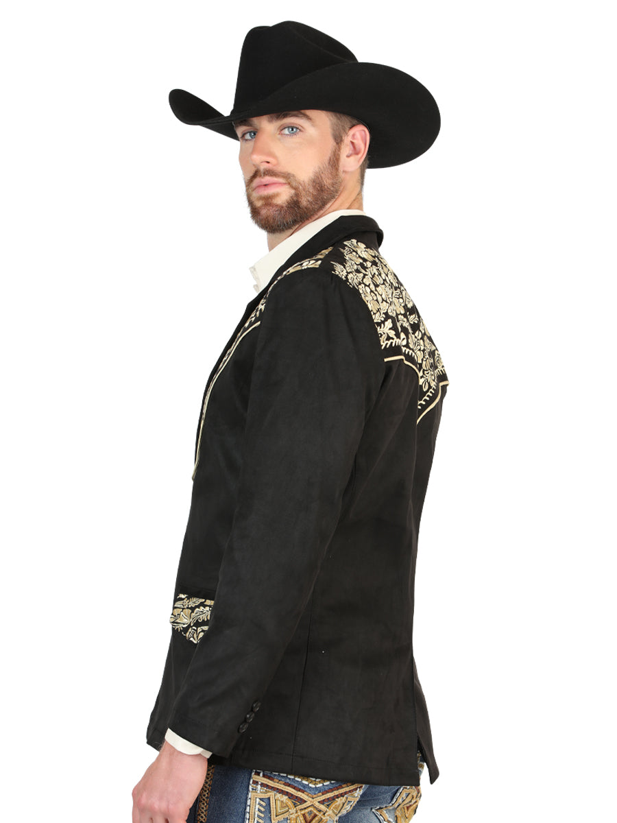 El General Men’s Suede Western Embroidered Blazer - Black
45647