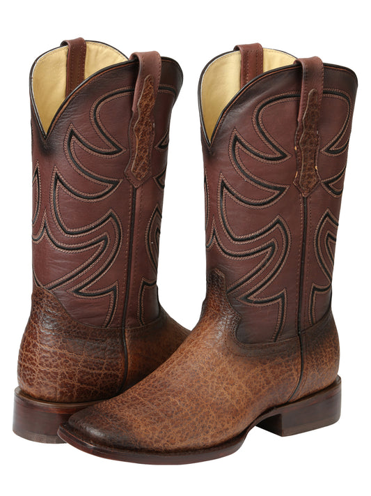 Men’s El General Rodeo Boot Elephant Print Brown Tobacco 45665