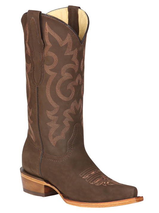 El General Women's Limited Edition Western Boot - Nobuck Camel 45778