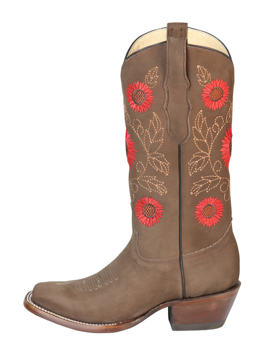 El General Women’s Western Boots Nubuck Leather
- Camel 51162