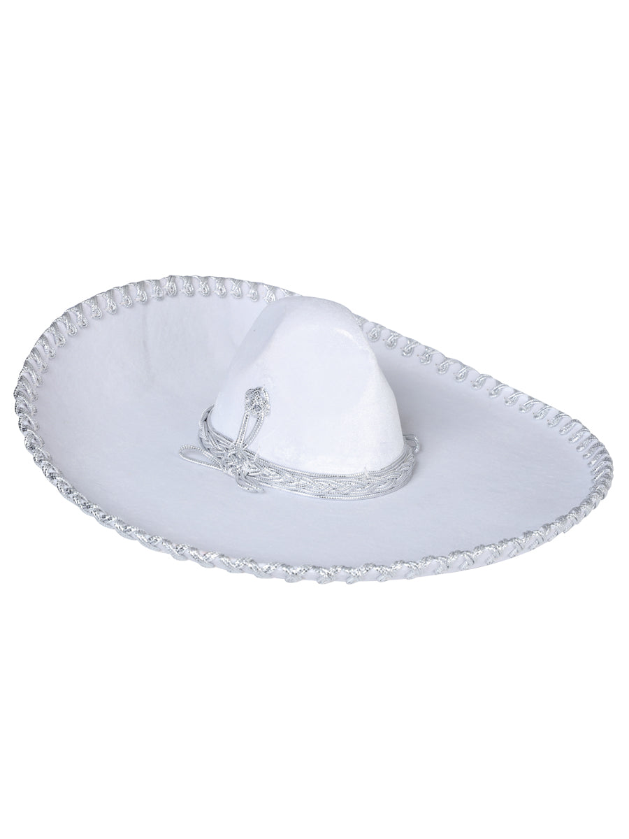 Adult
Mexican Charro Hat Velvet White/Silver 600699