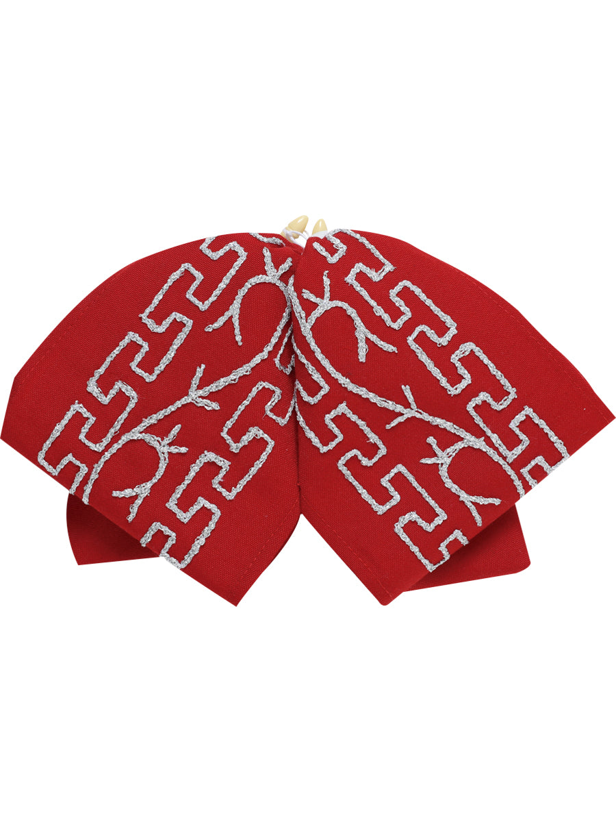 Adult
Mexican Charro Bow Tie 100% Polyester Red/Silver 601116