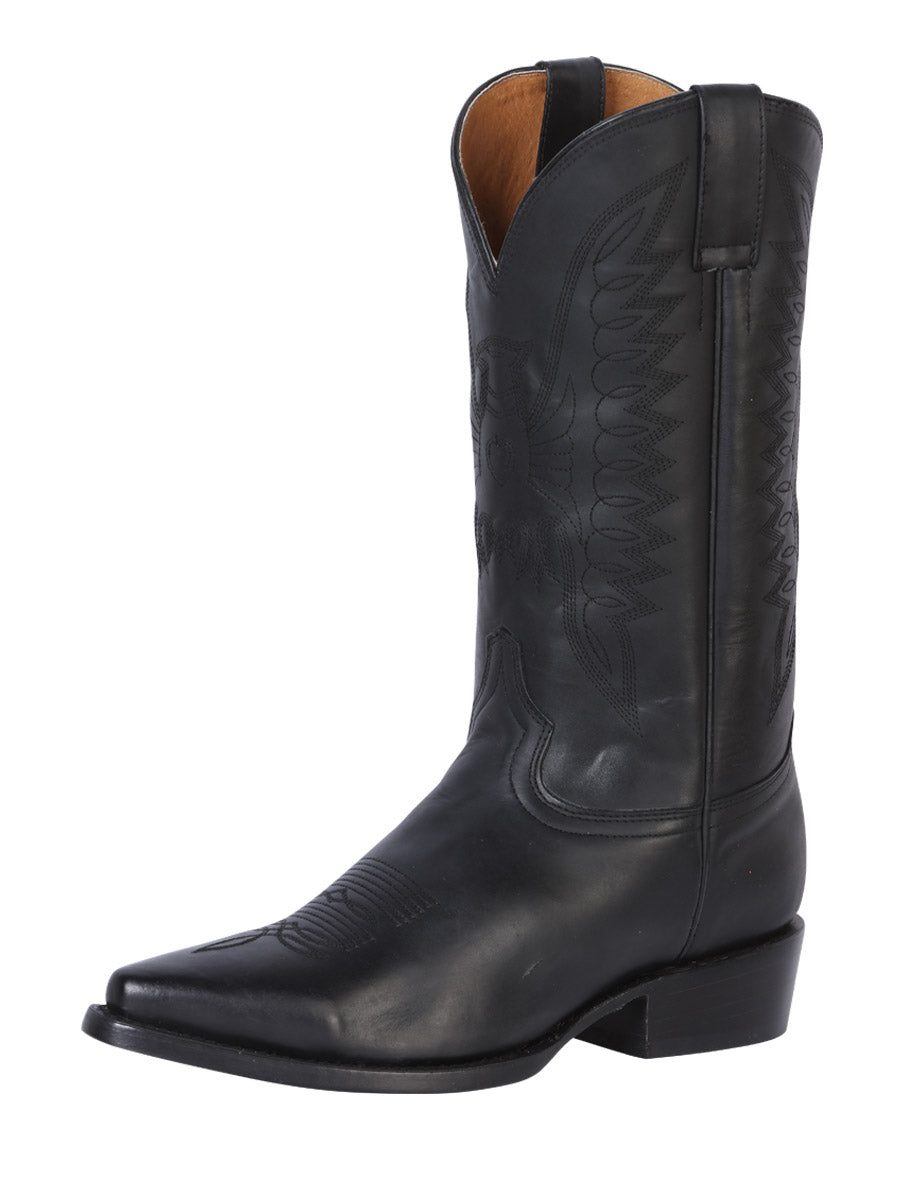 Cowboy Boot for Men - Black Leather 135