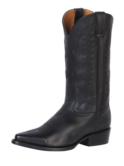 Cowboy Boot for Men - Black Leather 135