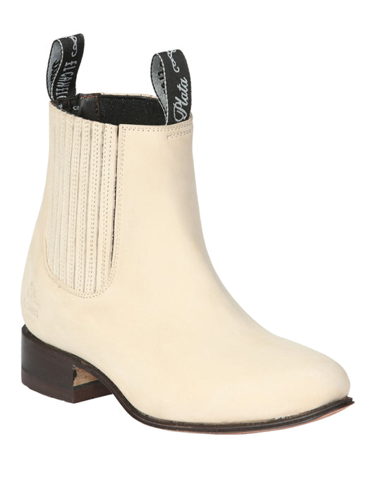 Canelo Charro Boot Suede In Bone 229