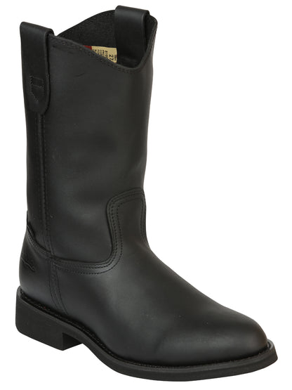 Establo Men's Work Boot - Leather Grasso -  Black 311