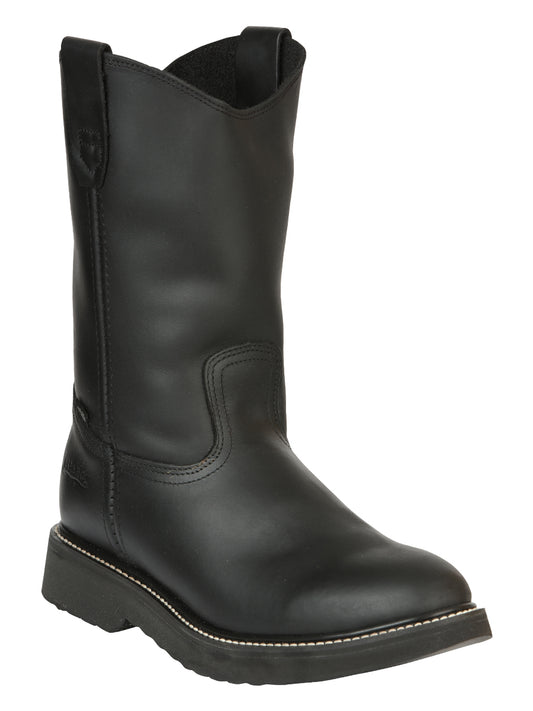Establo Men’s Work Boot Grasso Leather

 - Black 312