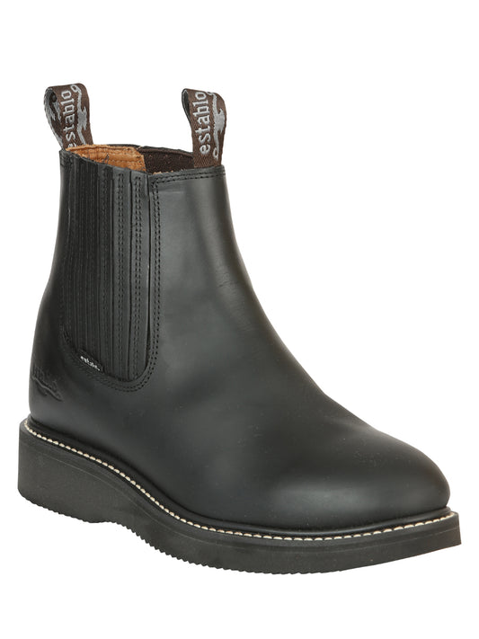 Establo Men’s Work Ankle Boot - Grasso Leather

 - Black 320