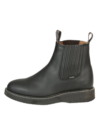 Establo Men’s Work Ankle Boot - Grasso Leather

 - Black 320