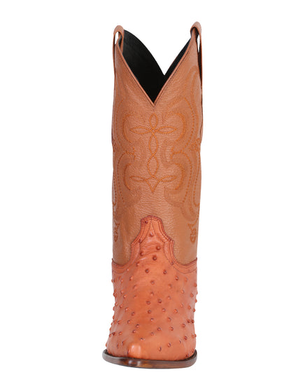 Cowboy boot  El Senor de los Cielos - Imitation Ostrich - Cognac 40835