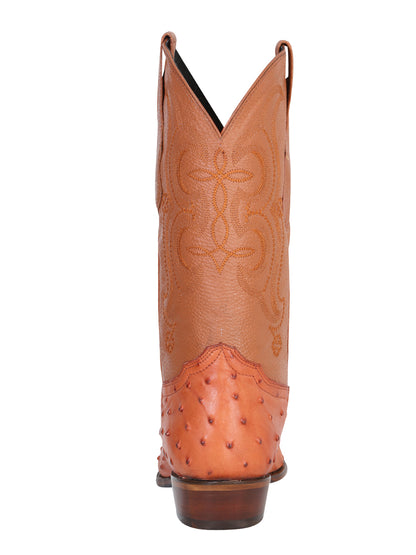 Cowboy boot  El Senor de los Cielos - Imitation Ostrich - Cognac 40835