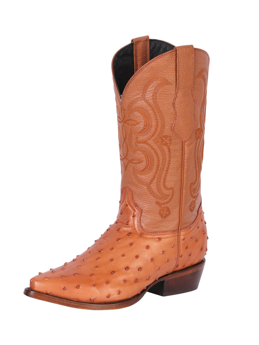 Cowboy boot  El Senor de los Cielos - Imitation Ostrich - Cognac 40835