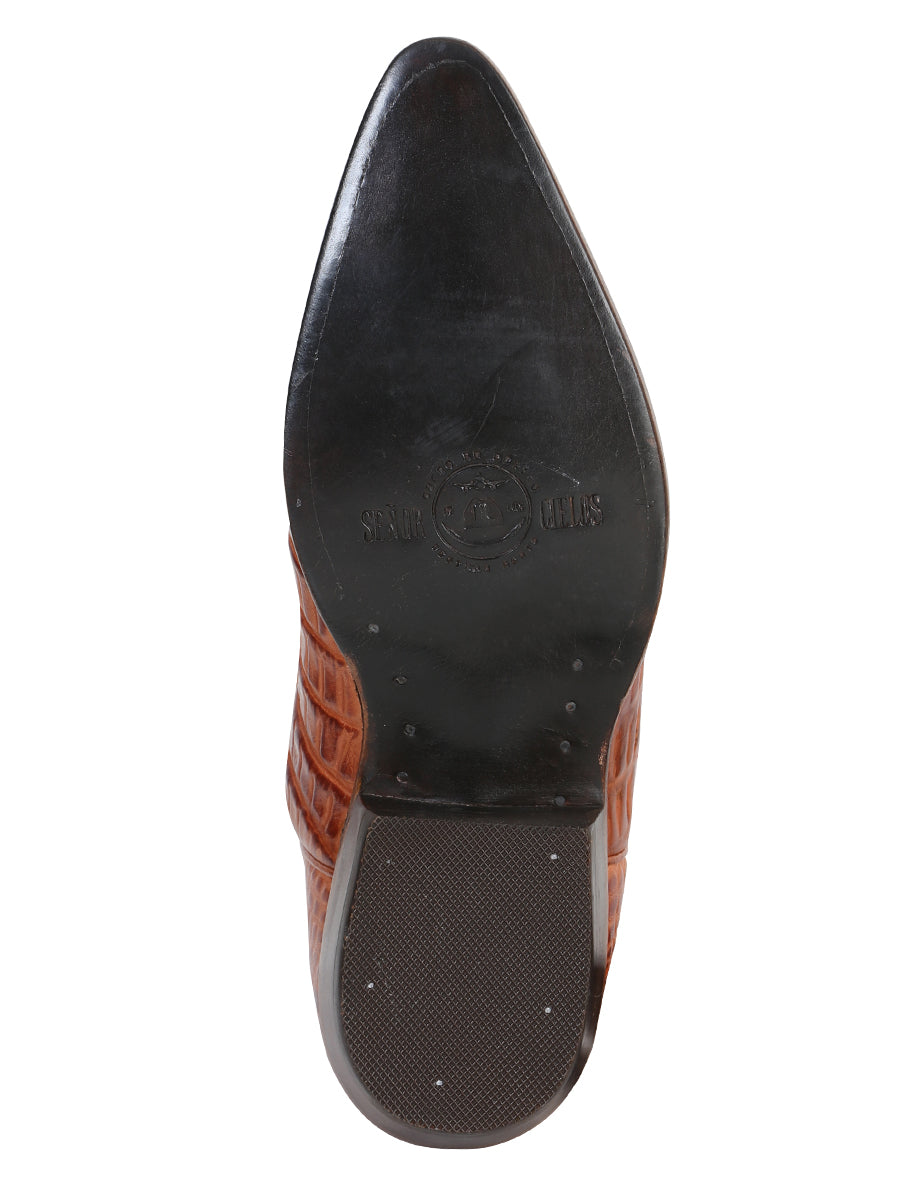 Cowboy boot  El Senor de los Cielos - Caiman  - Cognac 40841