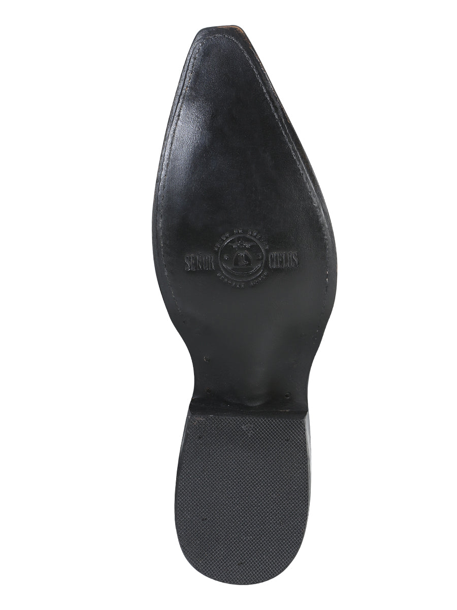 Cowboy boot  El Senor de los Cielos - Imitation Ostrich - Black 40848