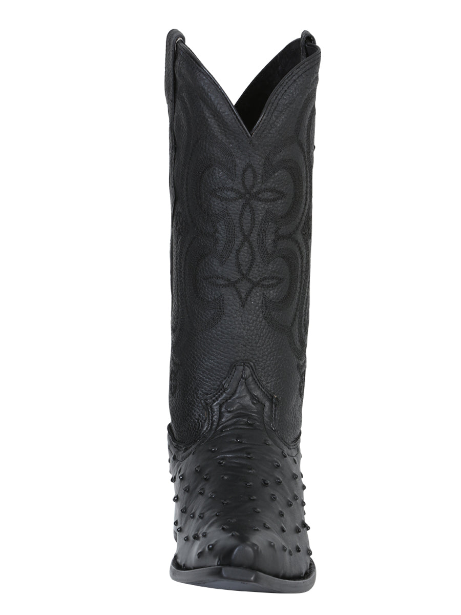 Cowboy boot  El Senor de los Cielos - Imitation Ostrich - Black 40848