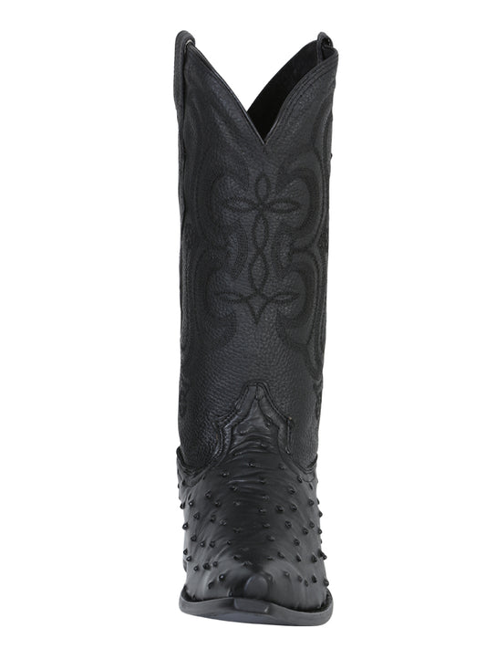 Cowboy boot  El Senor de los Cielos - Imitation Ostrich - Black 40848