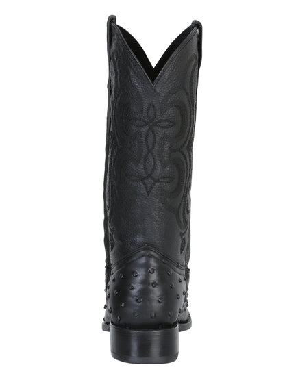 Cowboy boot  El Senor de los Cielos - Imitation Ostrich - Black 40848