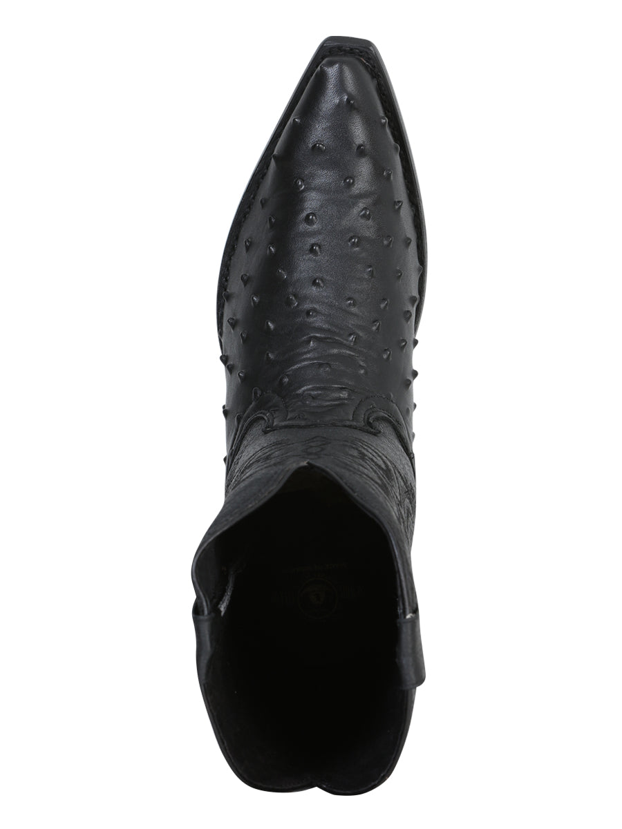 Cowboy boot  El Senor de los Cielos - Imitation Ostrich - Black 40848