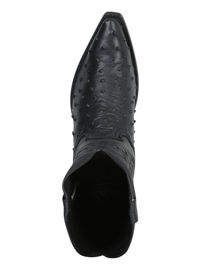 Cowboy boot  El Senor de los Cielos - Imitation Ostrich - Black 40848
