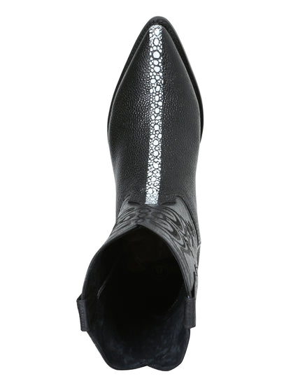 Cowboy boot  El Senor de los Cielos -  Manta Print - Black 41528