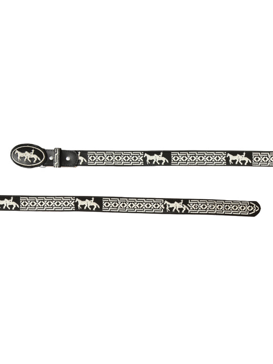 Cowboy Belt - El  Senor de los Cielos - Horse - Black 41690