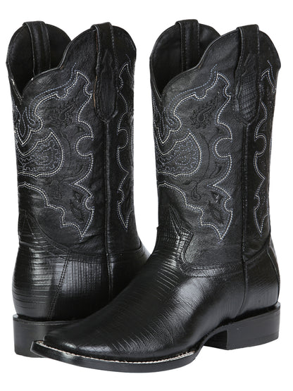 El General Men's Rodeo Boot - Imitation Lizard - Black 41904