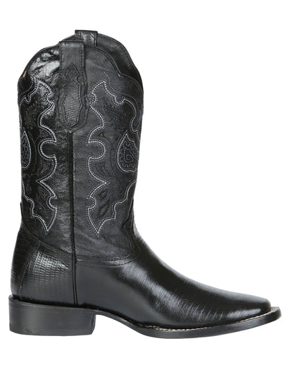El General Men's Rodeo Boot - Imitation Lizard - Black 41904