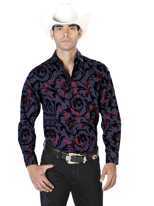 Navy Casual Long Sleeve  Shirt 43584