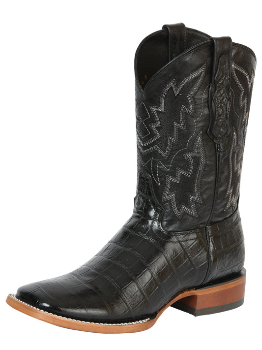 Men’s Western Boot Print Caiman Belly 100 Años - Black

  43633