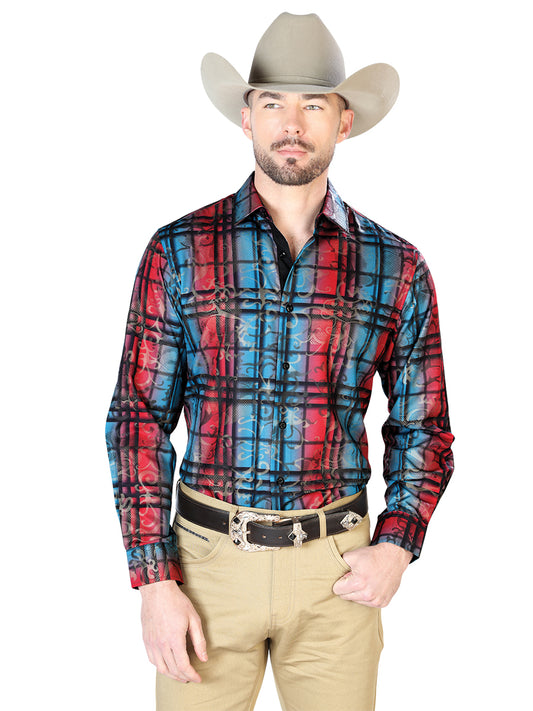 Blue Casual Long Sleeve Shirt 43851