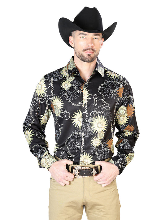 Black Gold  Casual Long Sleeve Shirt 43992