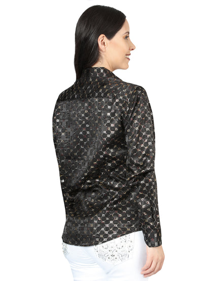 El General Black/Gold Casual Long-Sleeve Shirt 44558