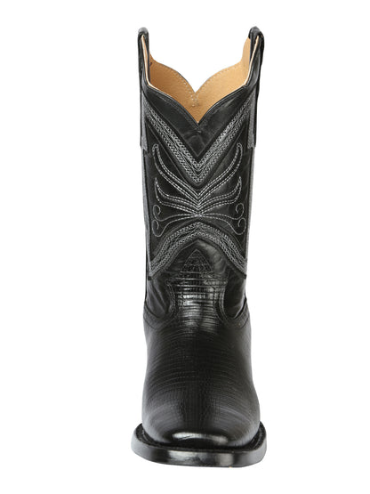 El General Men's Rodeo Boot - Imitation Lizard - Black 44666