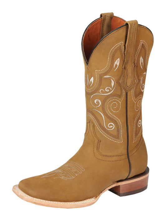 El General Women’s Rodeo Boots Oil Nubuck Leather - Honey

 44848