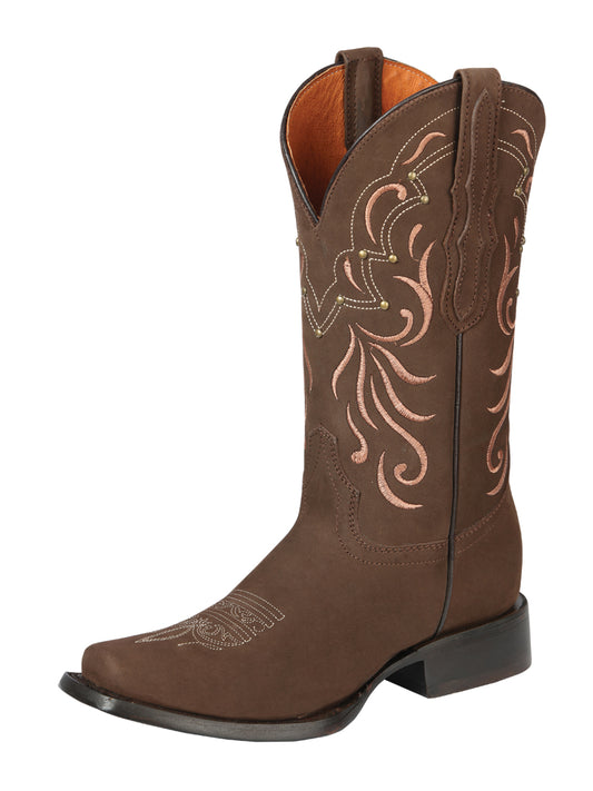 El General Women’s Rodeo Boots - Nubuck Leather - Camel

 44849