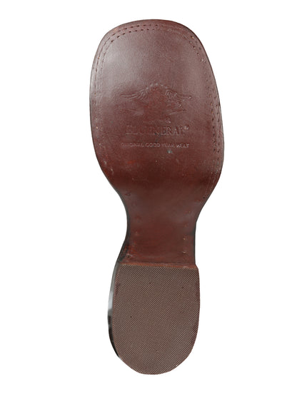 El General Men’s Leather Rodeo Boots Petatillo - Crazy Brown  44861