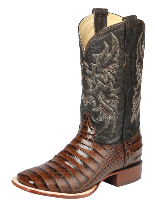 El Señor de los Cielos Men’s Rodeo Boot - Imitation Caiman Belly  Leather - Brown

 44937